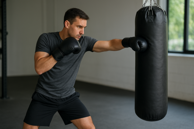 Kickboxen – Jab-Cross-Kombination