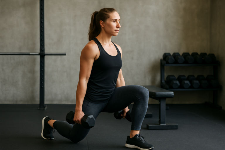 Lunges mit Kurzhanteln