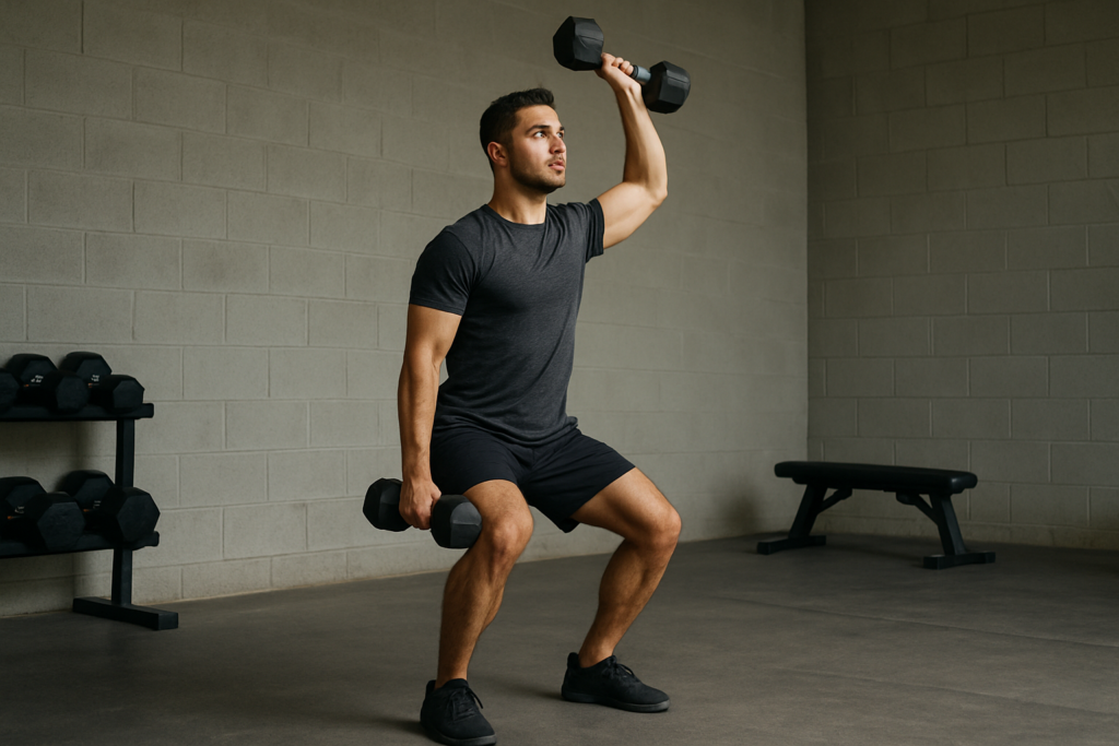 Dumbbell Clean and Press