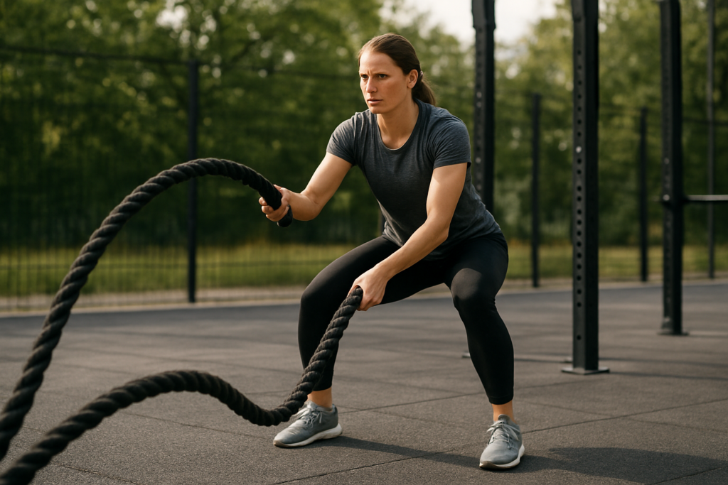 Battle Rope Side-to-Side Slam