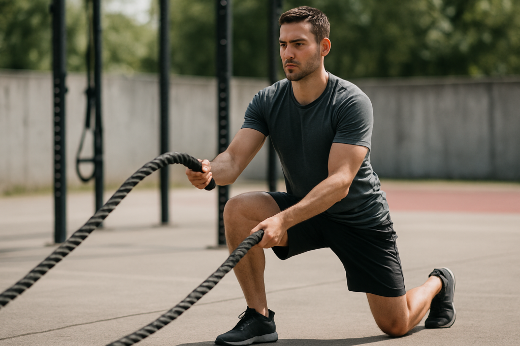 Battle Rope Lunge Slam