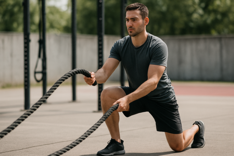 Battle Rope Lunge Slam
