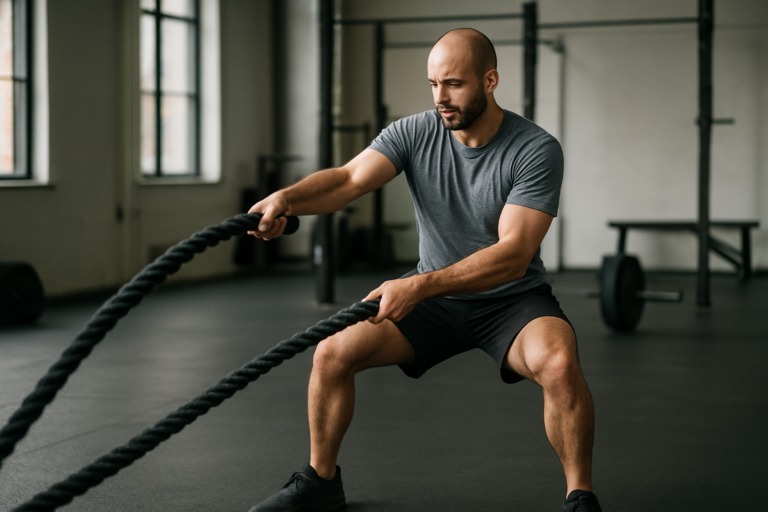 Battle Rope Russian Twist