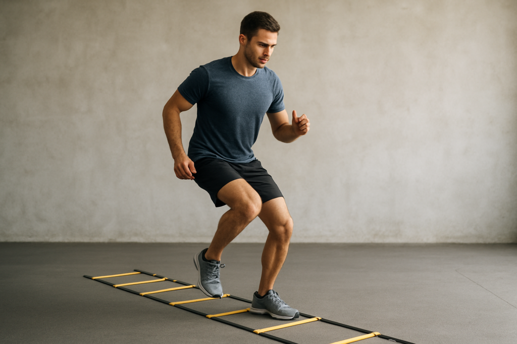 Agility Ladder Single-Leg Hop