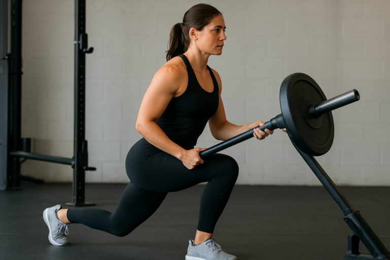 Landmine Reverse Lunge