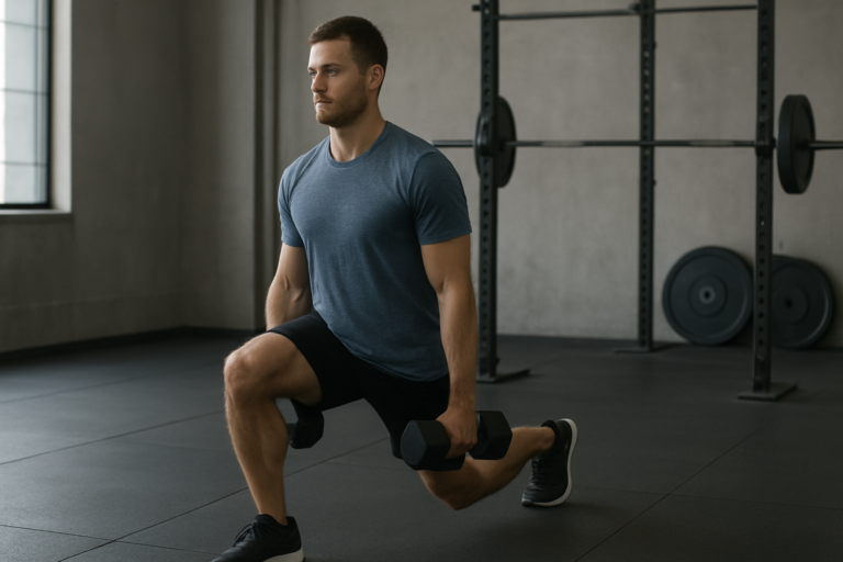 Kurzhantel-Split-Squat