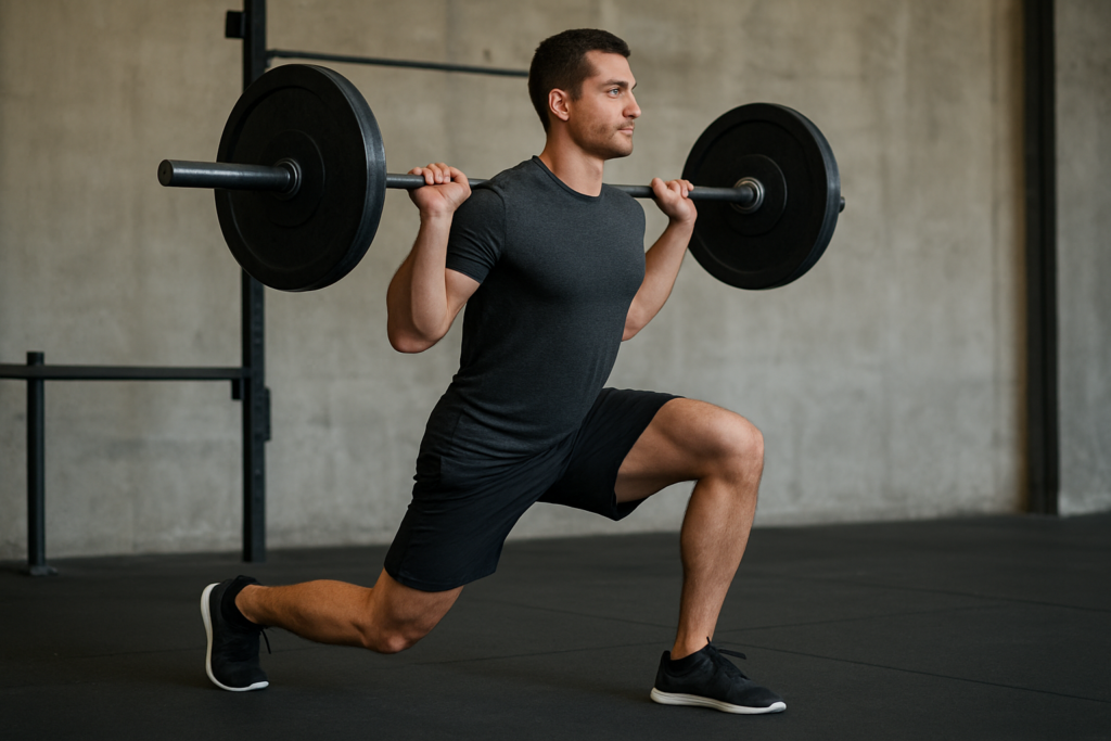Langhantel-Walking-Lunge