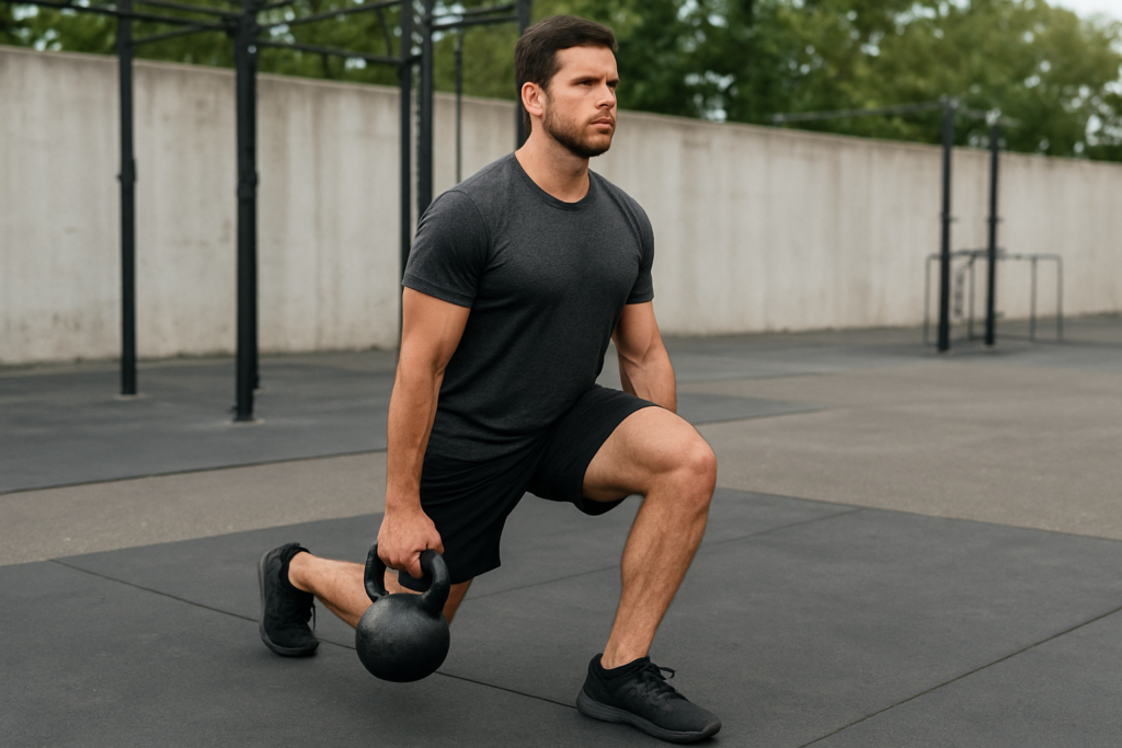 Kettlebell Walking Lunge