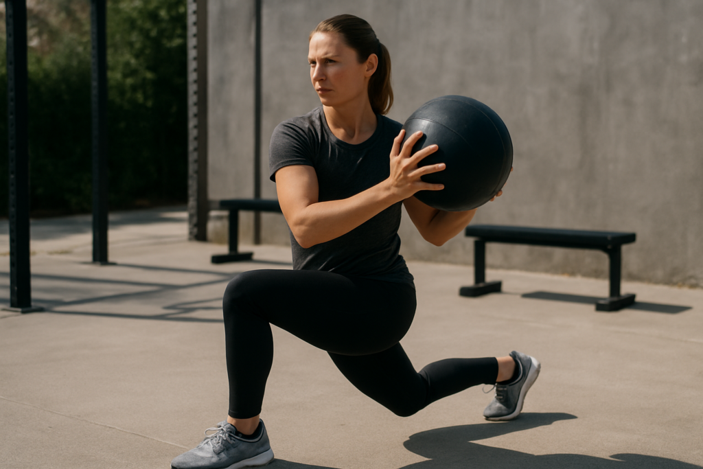 Slam Ball Lunge Twist