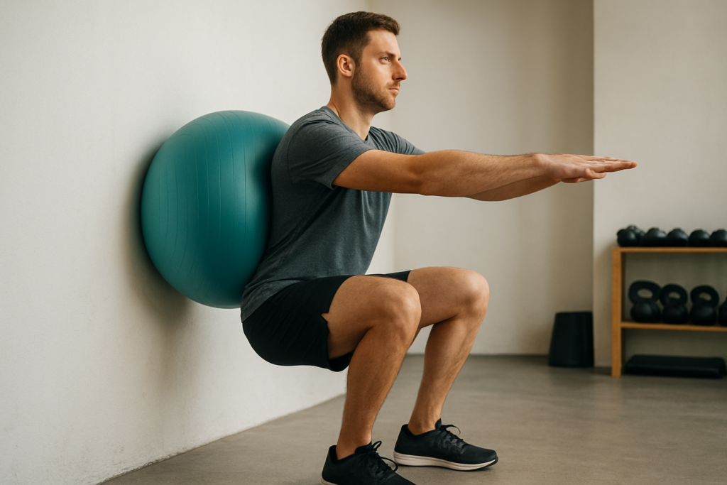 Stability Ball Wall Squat