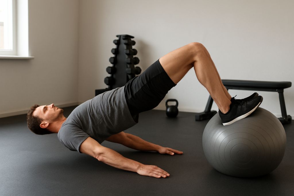 Stability Ball Hamstring Curl