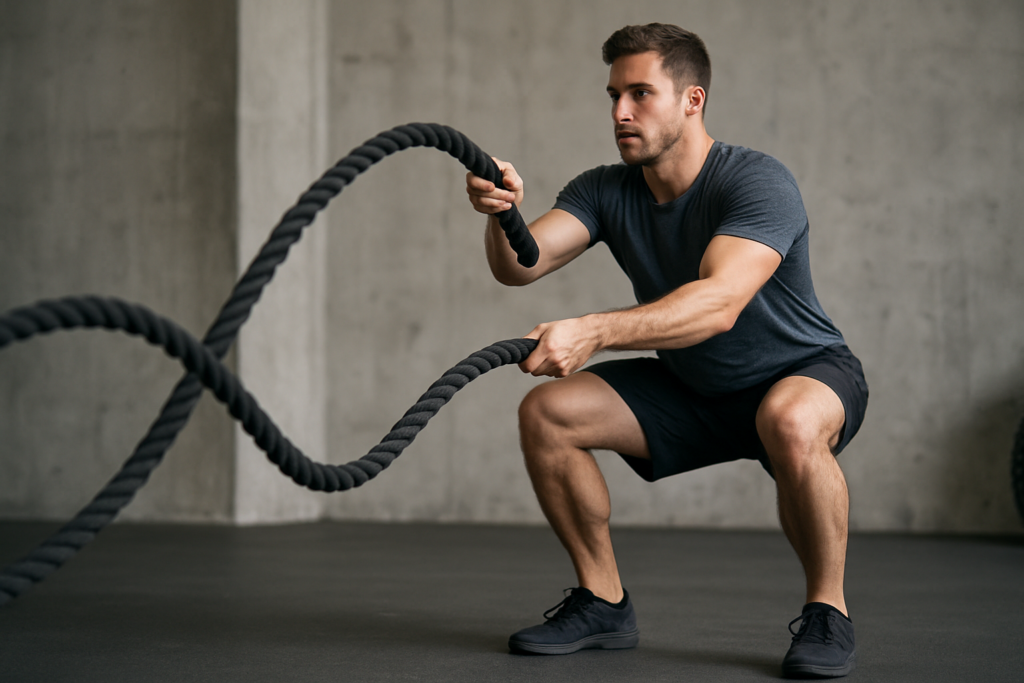 Battle Rope Squat Waves