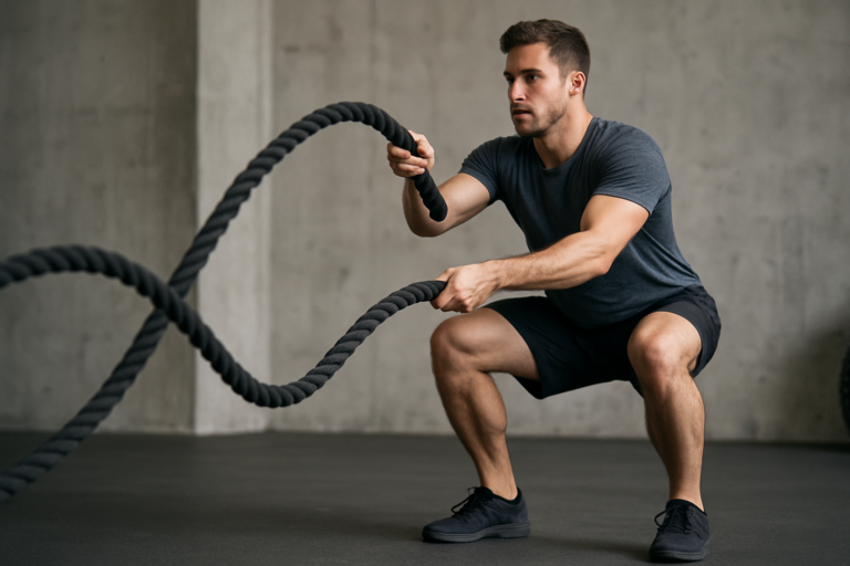 Battle Rope Squat Waves