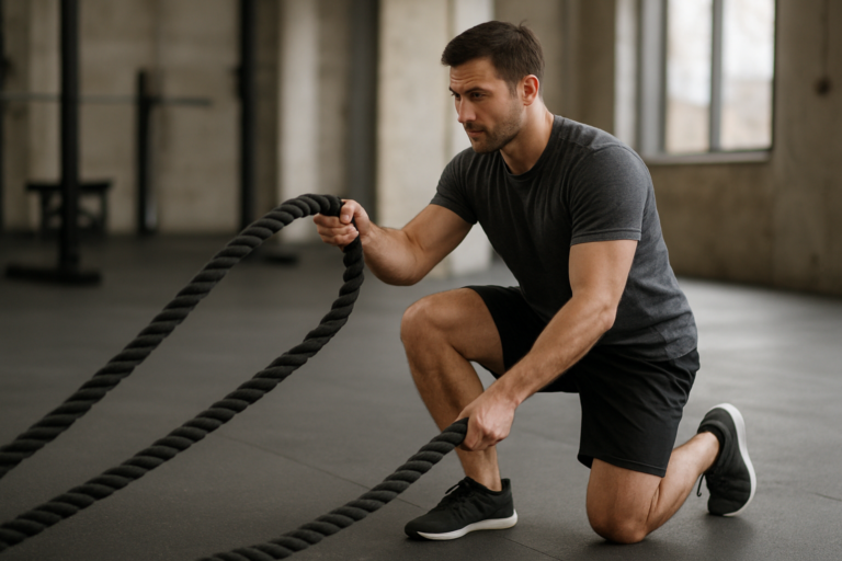 Battle Rope Kneeling Waves