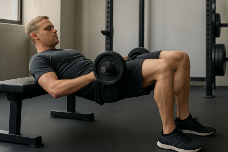 Hip Thrust mit Kurzhantel