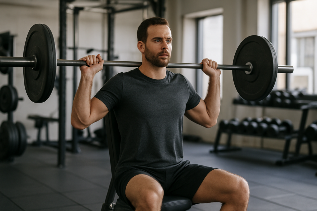 Seated Barbell Press