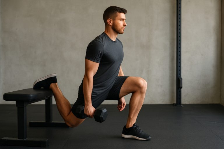 Bulgarian Split Squat Front Foot Elevated