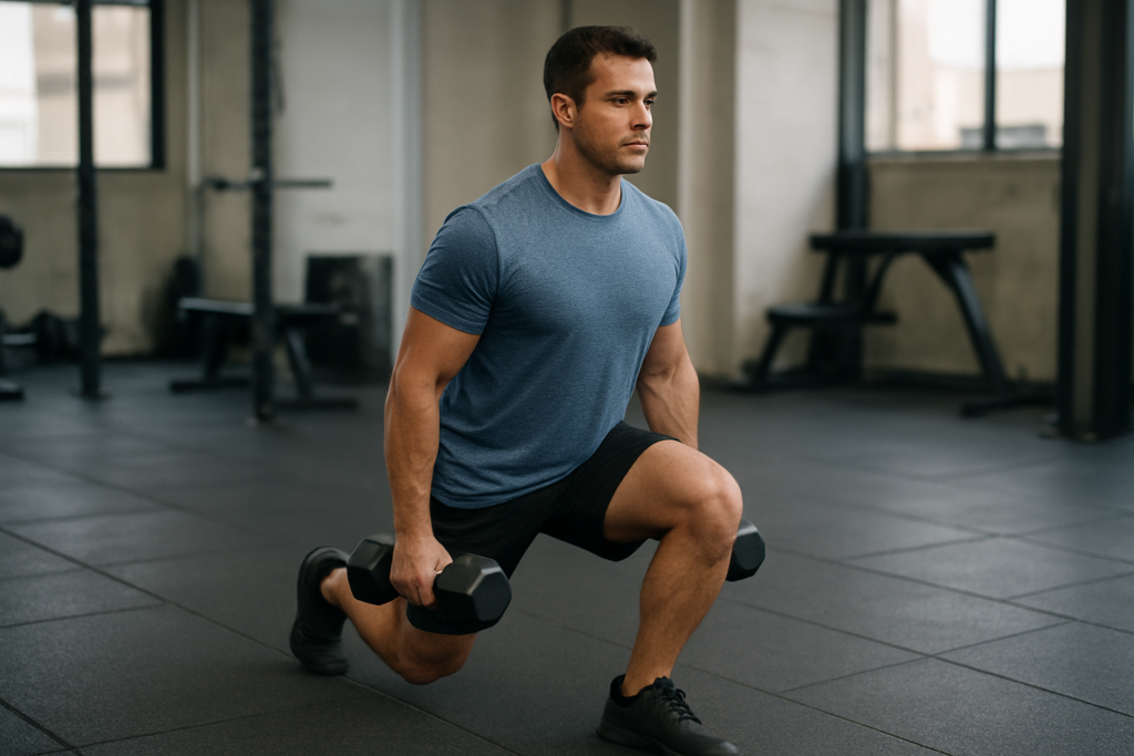 Reverse Lunge mit Kurzhanteln