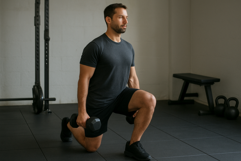 Forward Lunge mit Kurzhanteln