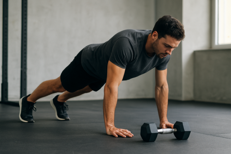 Burpee Over Dumbbell