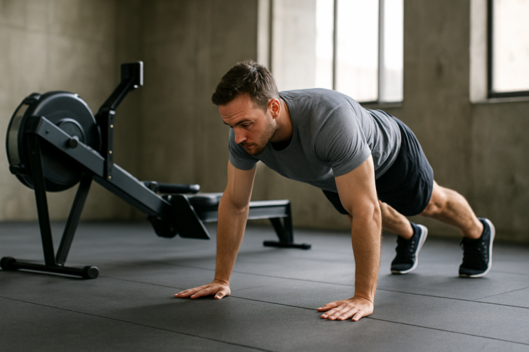 Burpee Over Rower