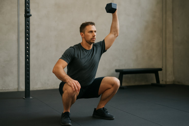 Single-Arm Dumbbell Thruster