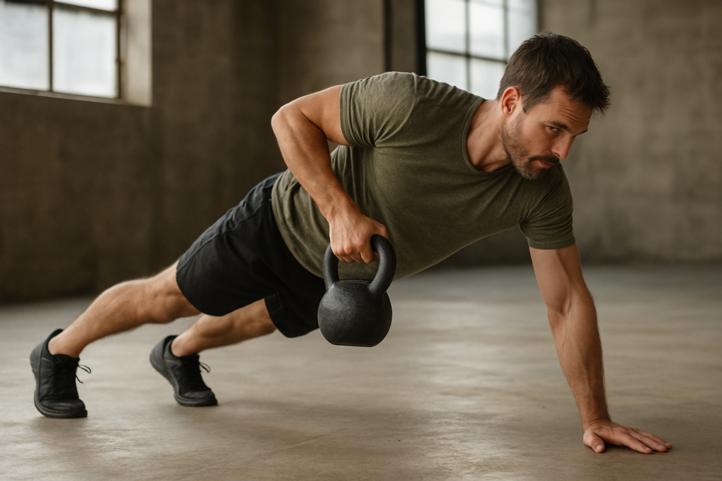Kettlebell Plank Drag