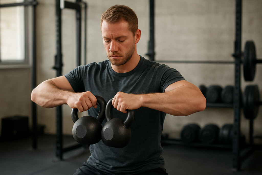Kettlebell Crush Curl