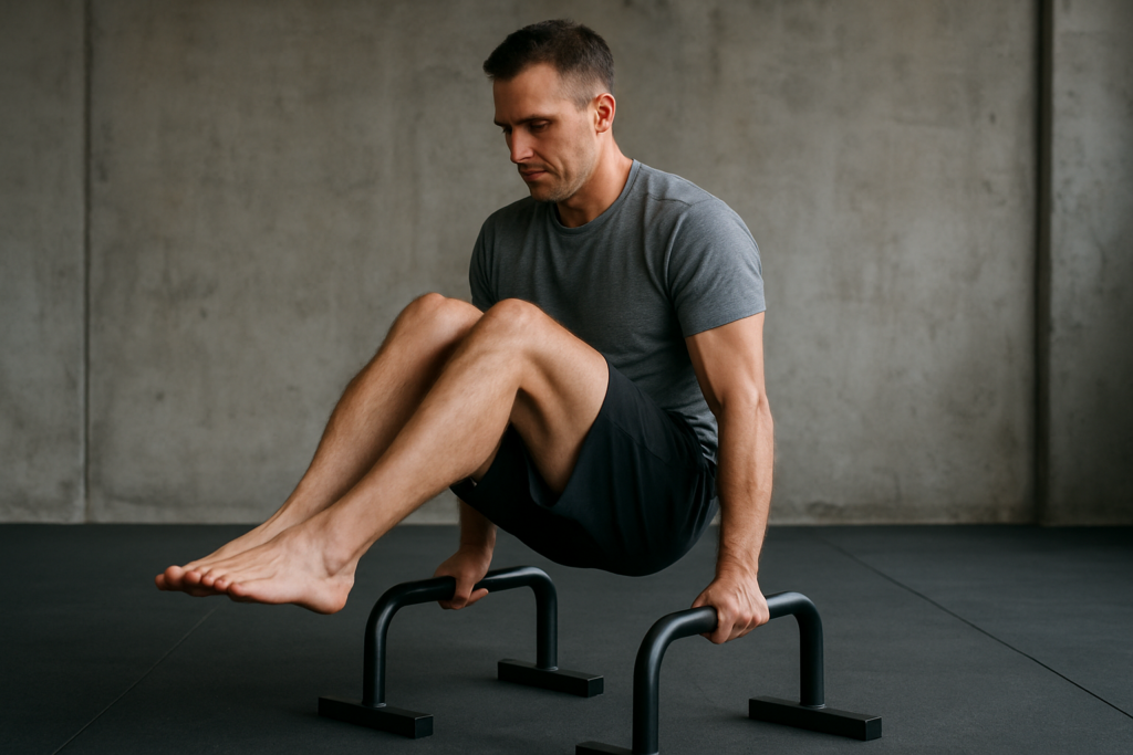 Parallette Knee Raise
