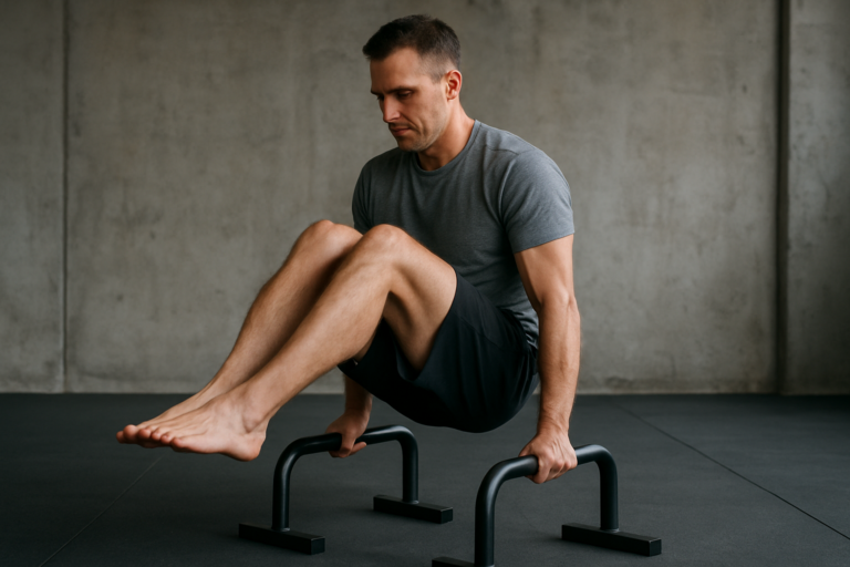 Parallette Knee Raise