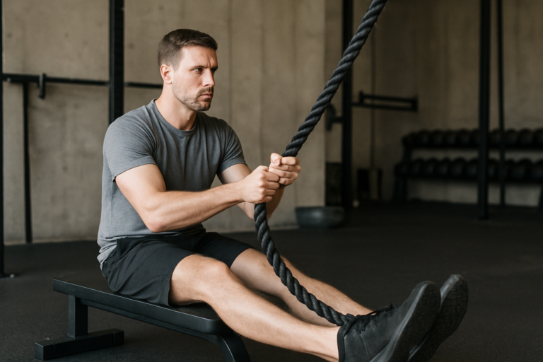 Sitzender Rope Climb